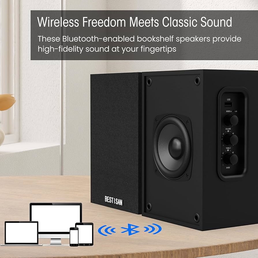 Amazon.com: BESTISAN Active Bookshelf Speakers for Record